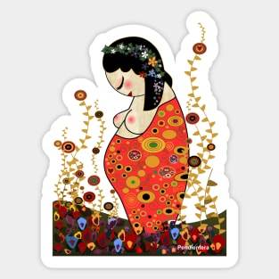 Kokeshi Hope of Klimt Sticker